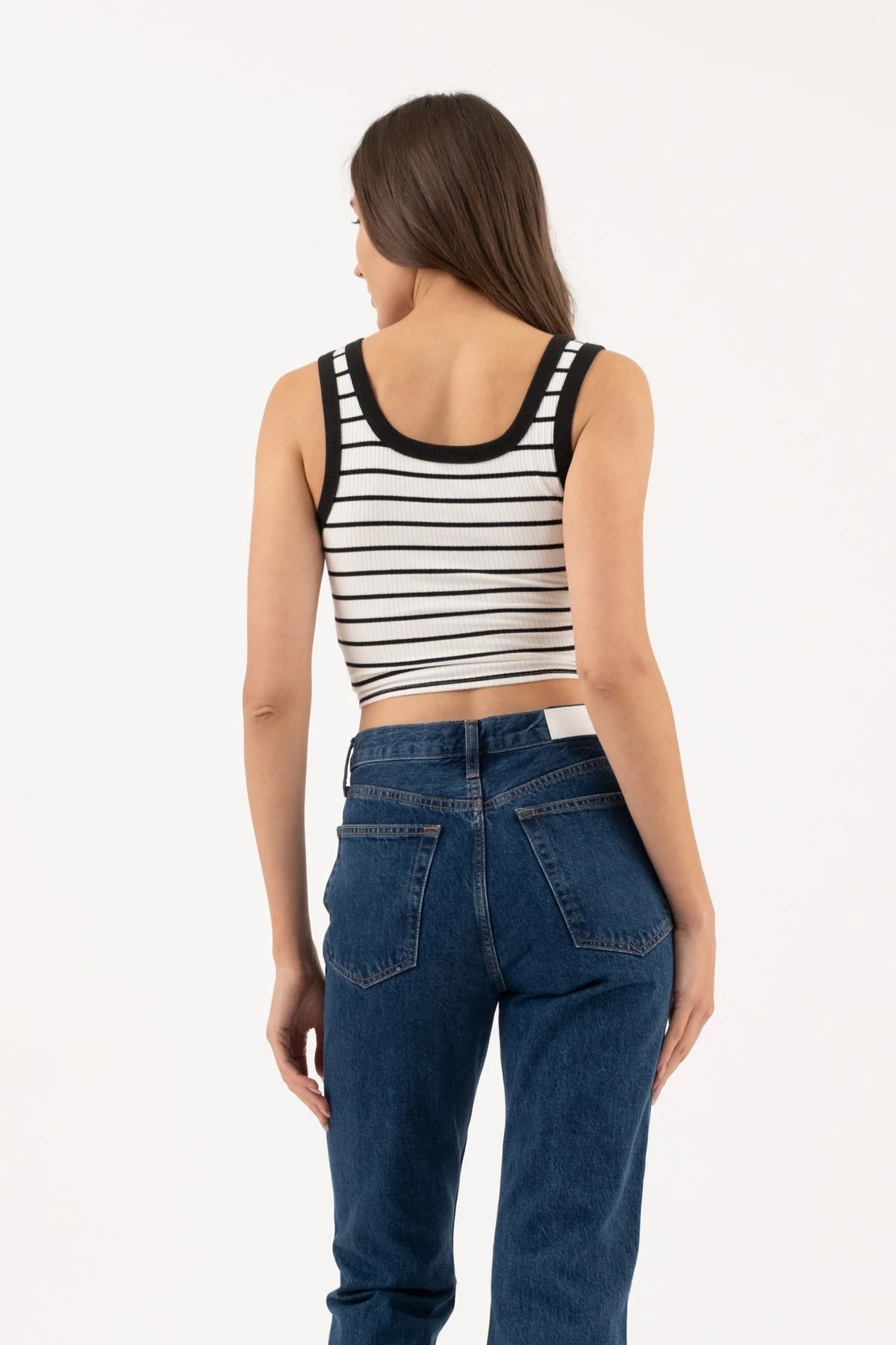 Boardwalk Striped Cropped Tank