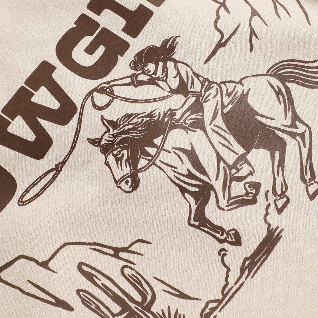 Cowgirl Western Rodeo Graphic Fleece Sweatshirt