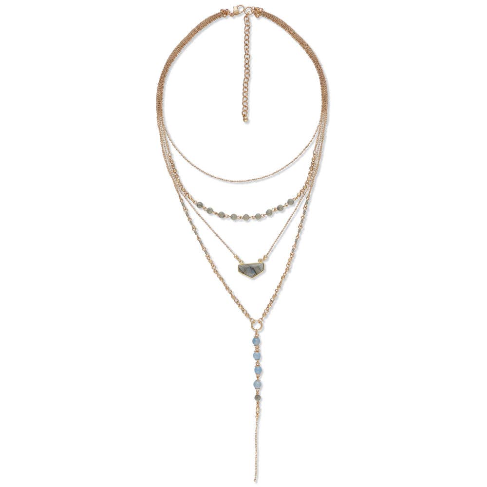 Western Sky Layered Lariat Necklace