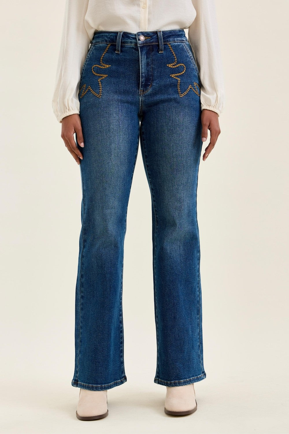 Daisy Bootcut w/Cowboy Boot Stitching Judy Blue Jeans