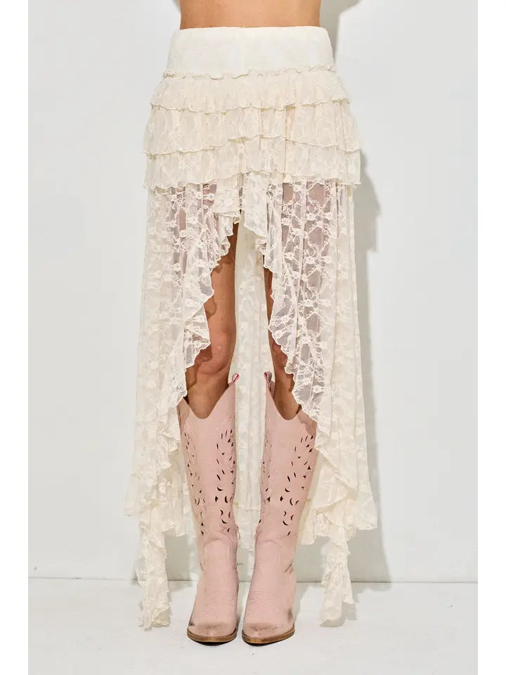 Lace Tired Maxi Skirt
