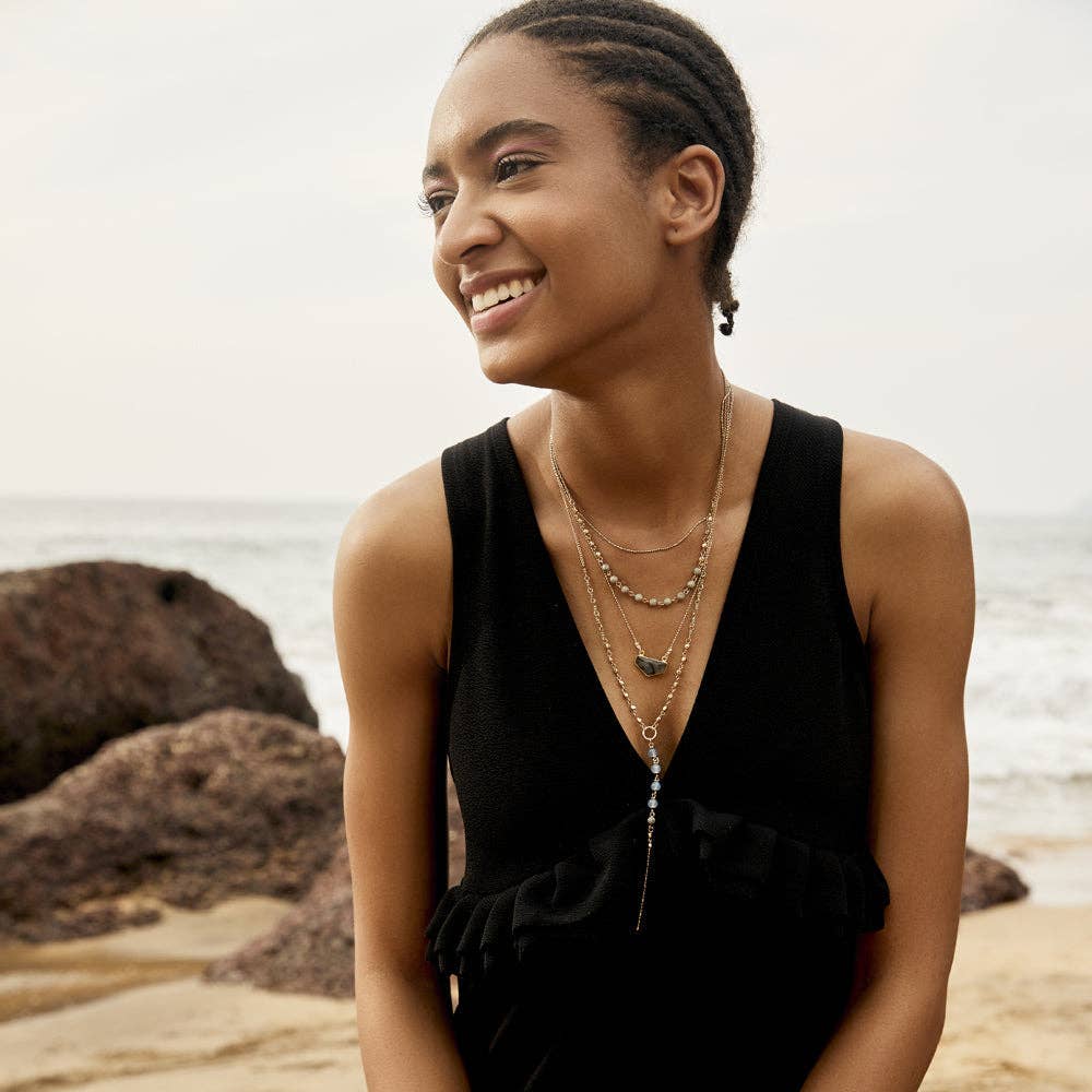 Western Sky Layered Lariat Necklace