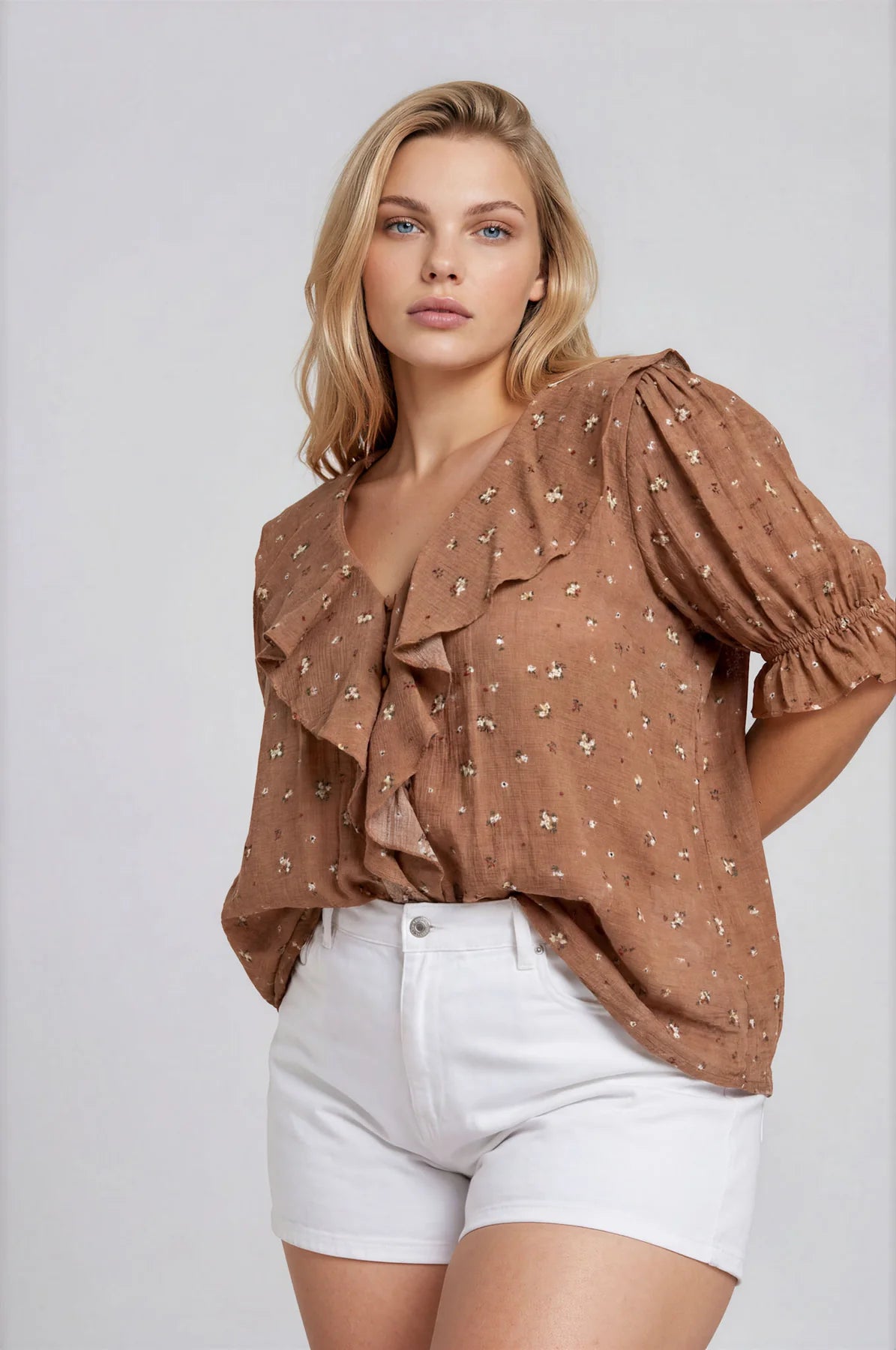 Prairie Bloom Ruffle Blouse