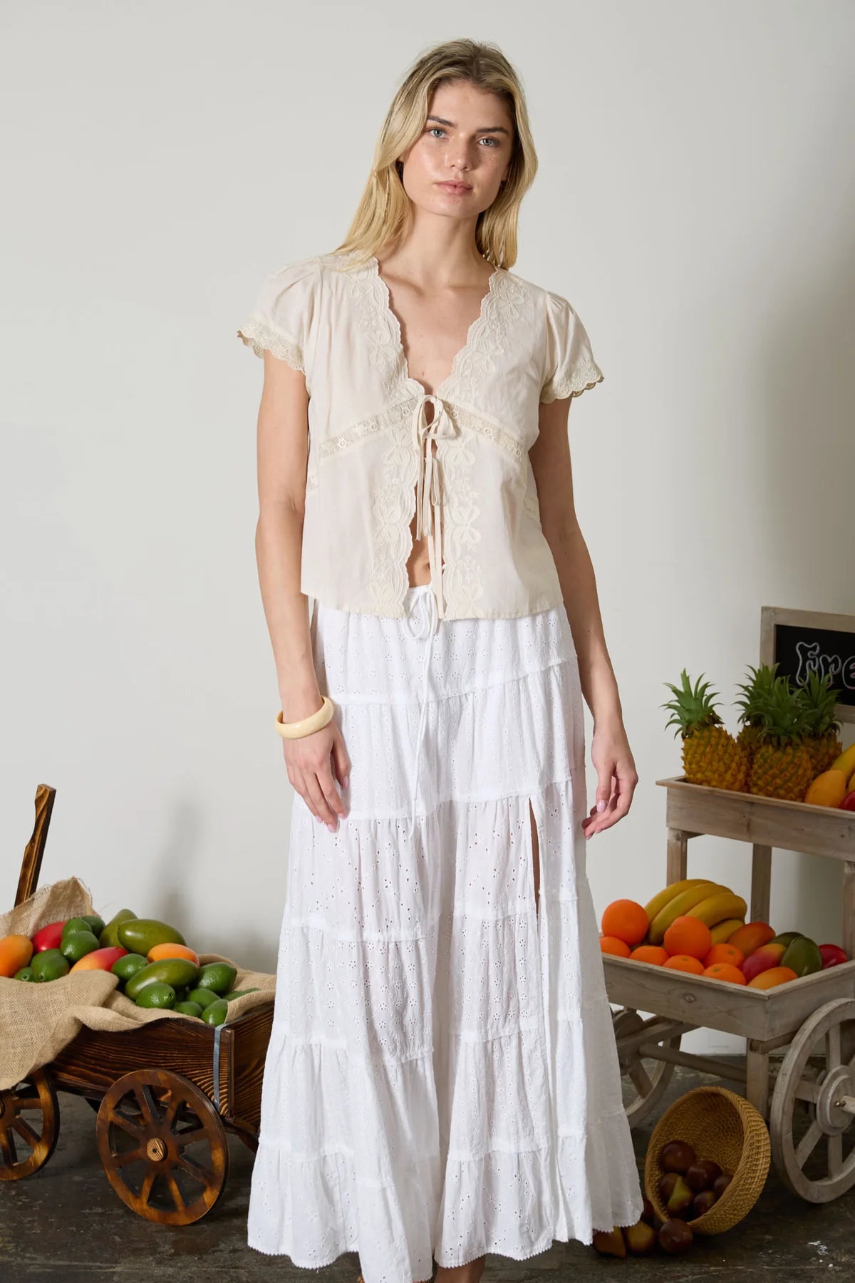 Sweet Magnolia Tie-Front Blouse
