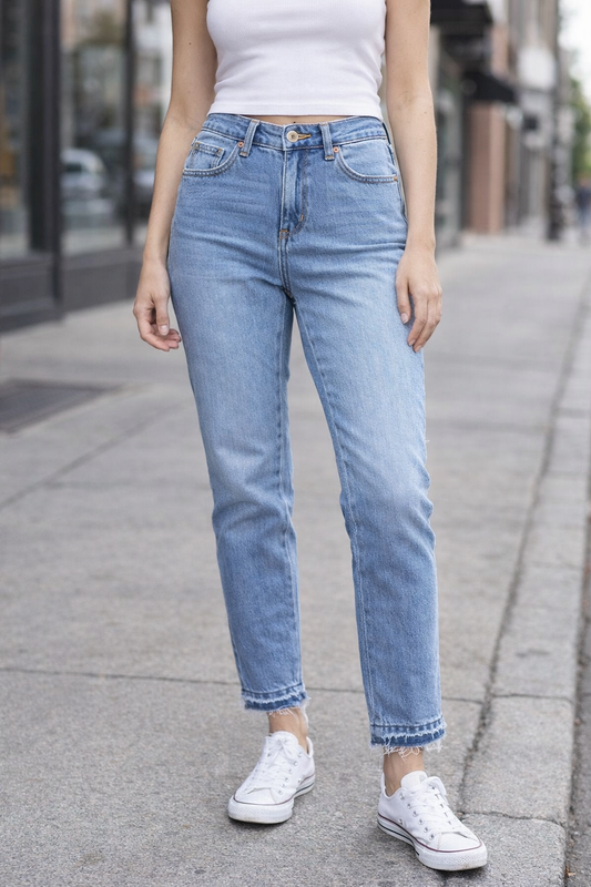 Judy Blue Rigid Front Jeans w/ Raw Hem