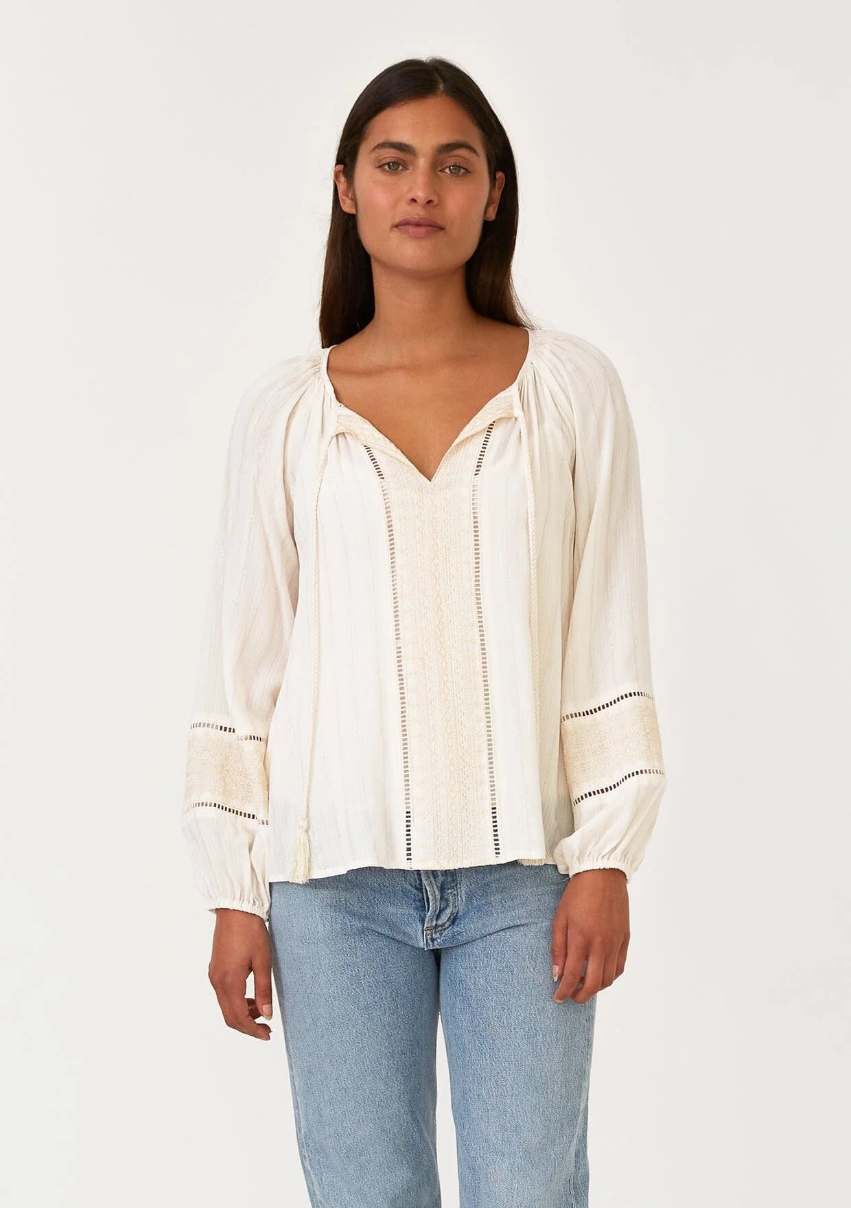 Free Spirit Embroidered Peasant Blouse