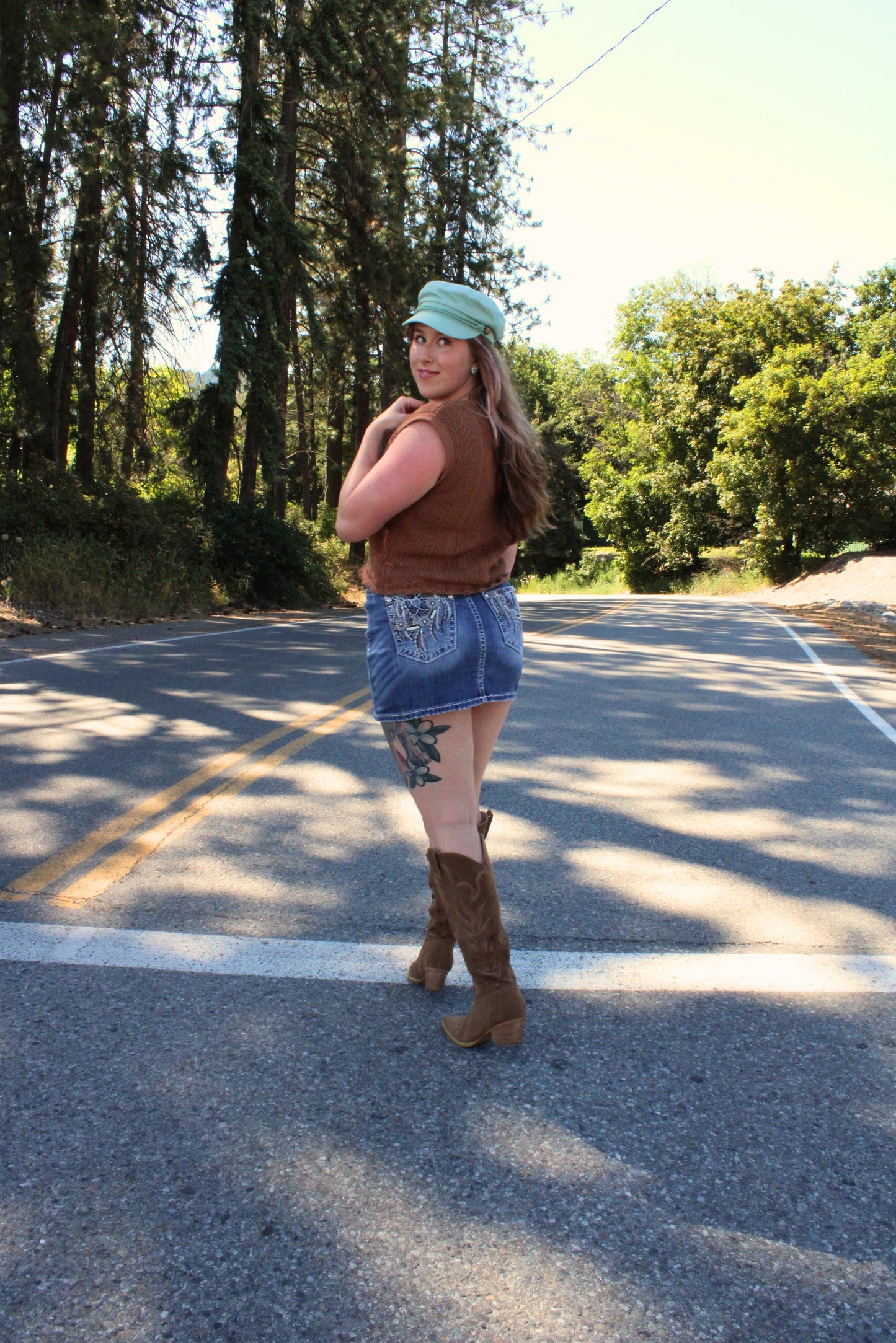 Feather Miss Me Mini Skirt