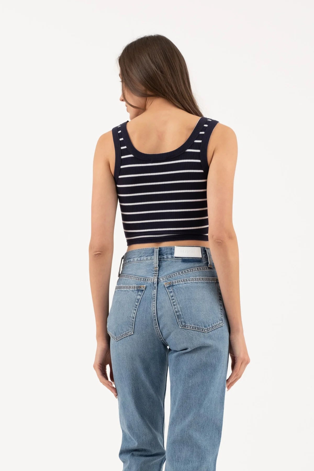 Boardwalk Striped Cropped Tank