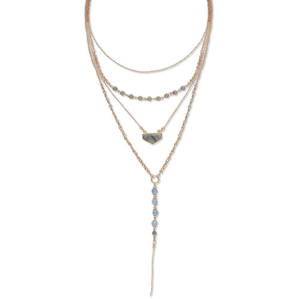 Western Sky Layered Lariat Necklace