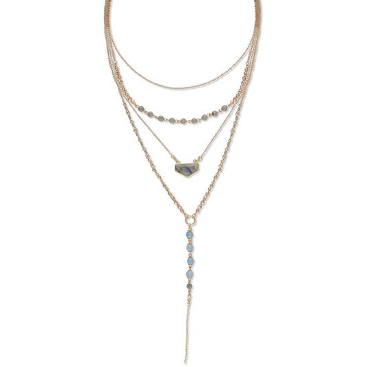 Western Sky Layered Lariat Necklace