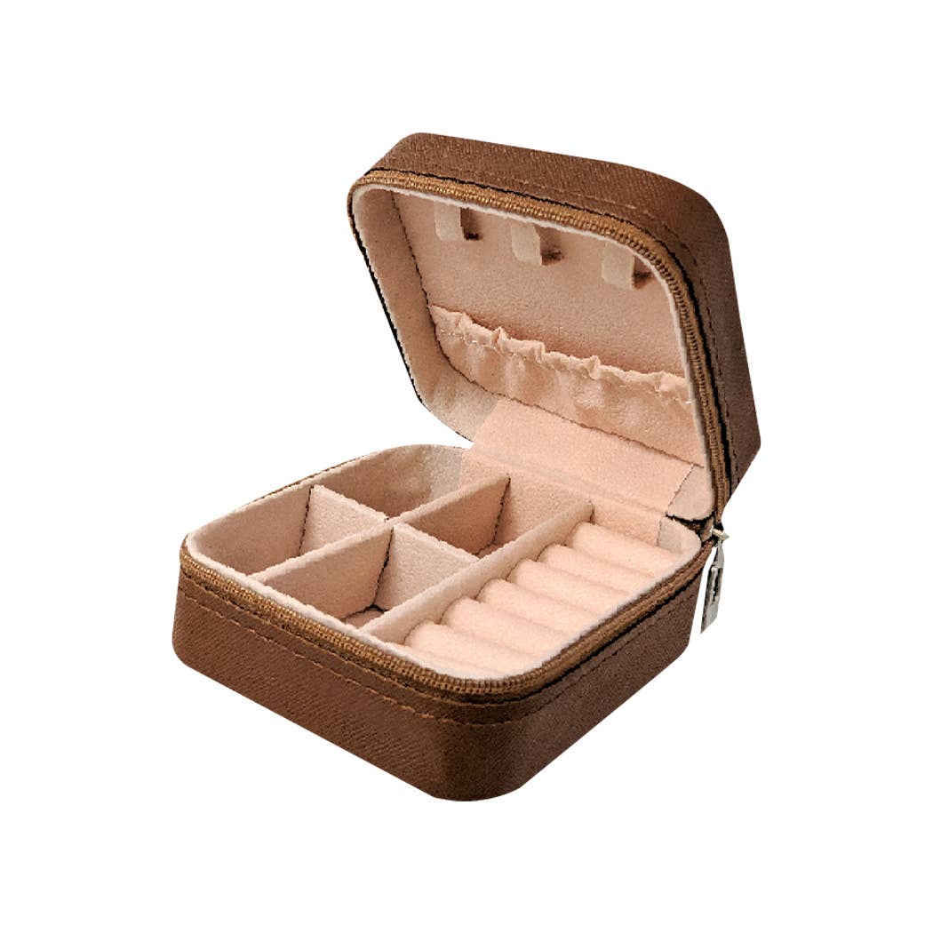 Sunflower and Leopard Print Western Travel Jewelry Box