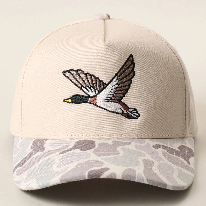 Embroidered Mallard Camo Trucker Hat