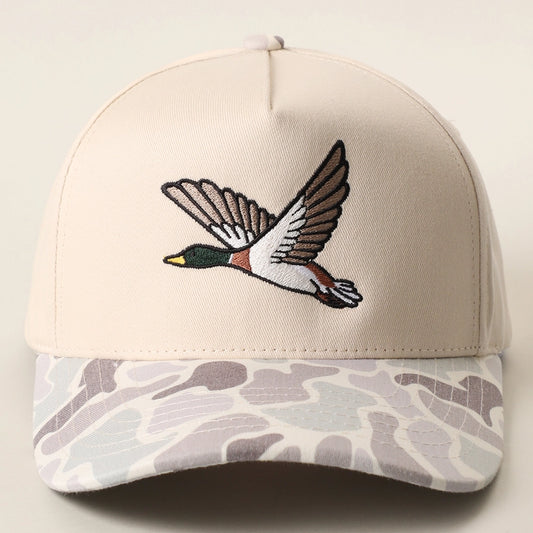 Embroidered Mallard Camo Trucker Hat