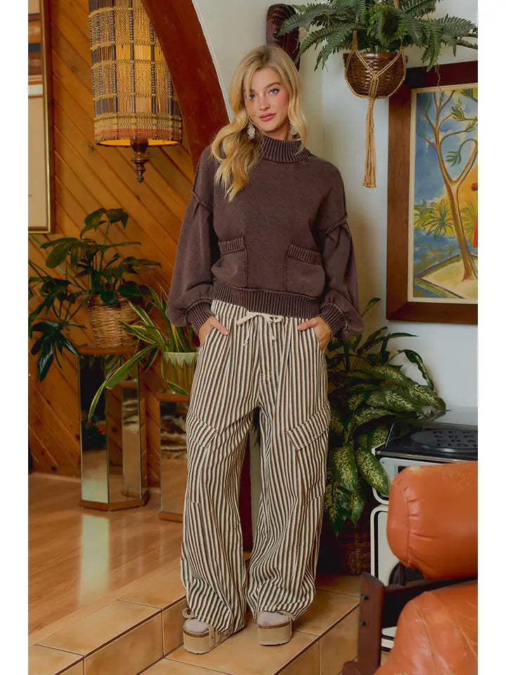 Canyon Trail Striped Barrel Cargo Pants