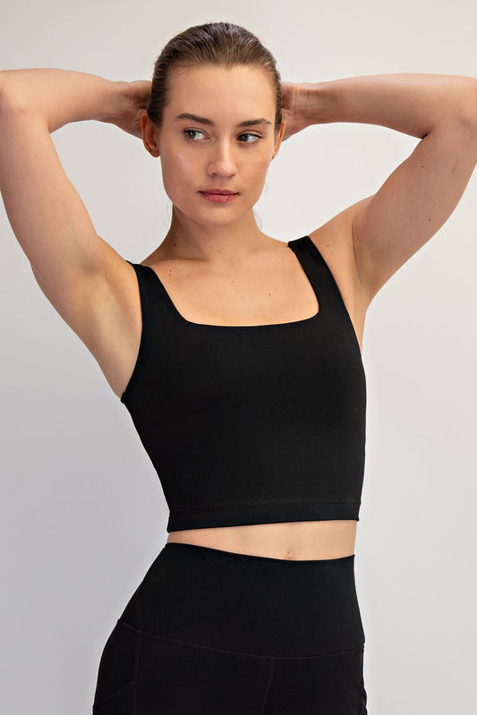 Everyday Square Neck Cropped Tank