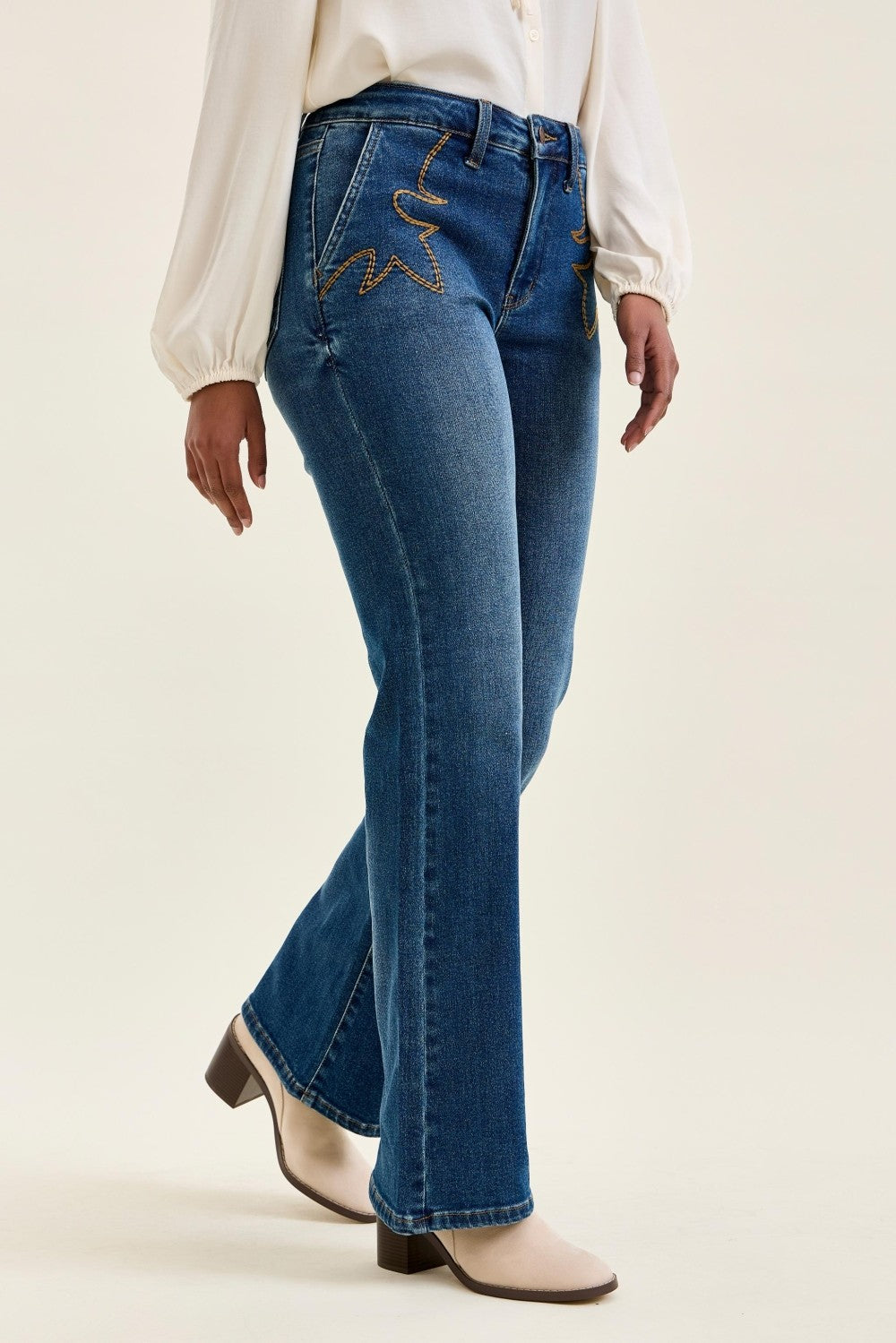 Daisy Bootcut w/Cowboy Boot Stitching Judy Blue Jeans