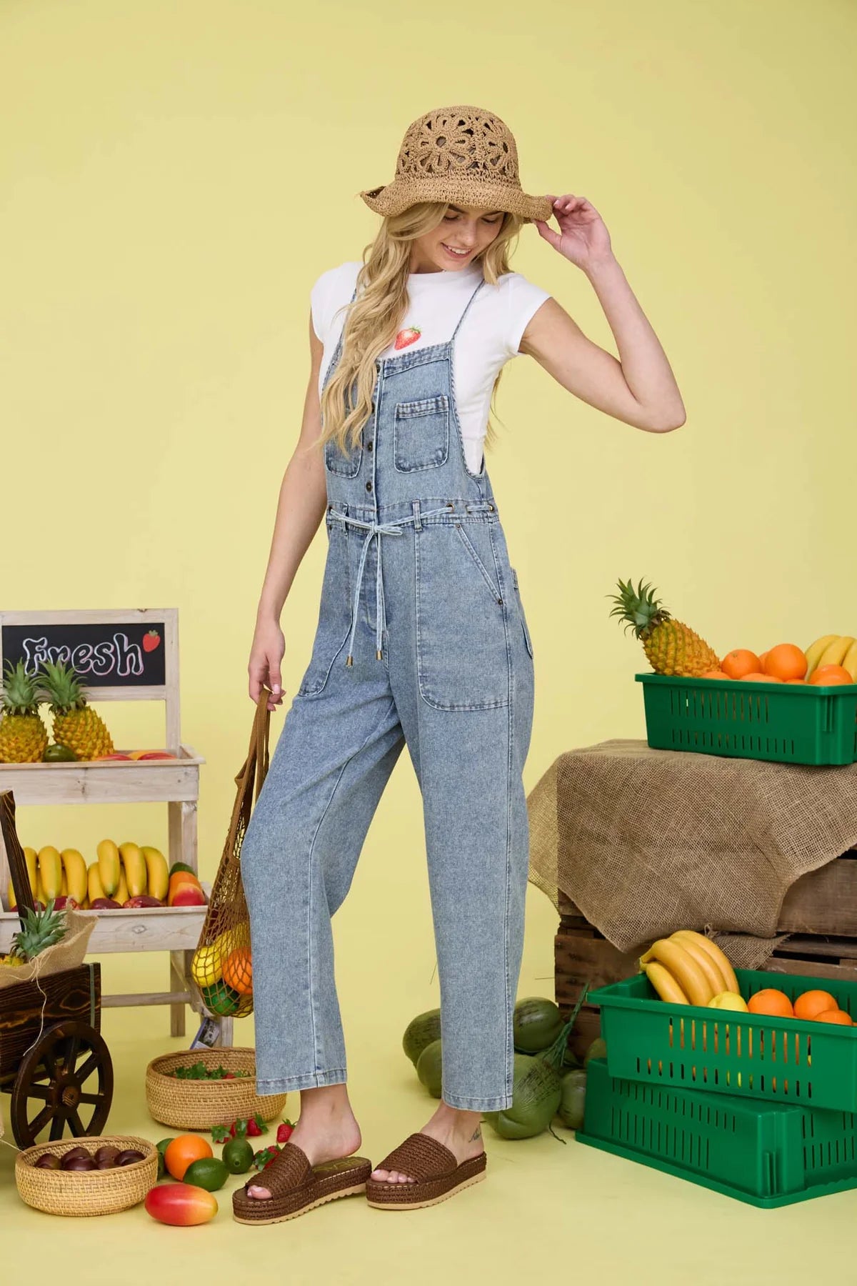 Market Day Denim Overalls