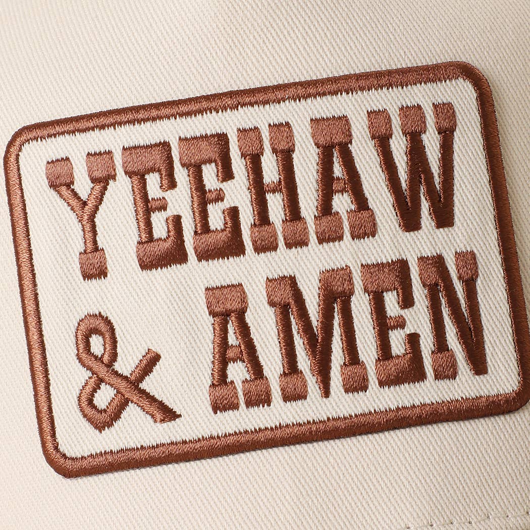 YEEHAW AND Embroidered Patch Leopard Print Brim Baseball Cap